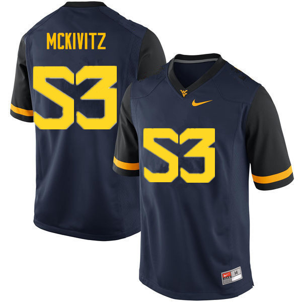 NCAA Men's Colten McKivitz West Virginia Mountaineers Navy #53 Nike Stitched Football College Authentic Jersey CL23X55FX